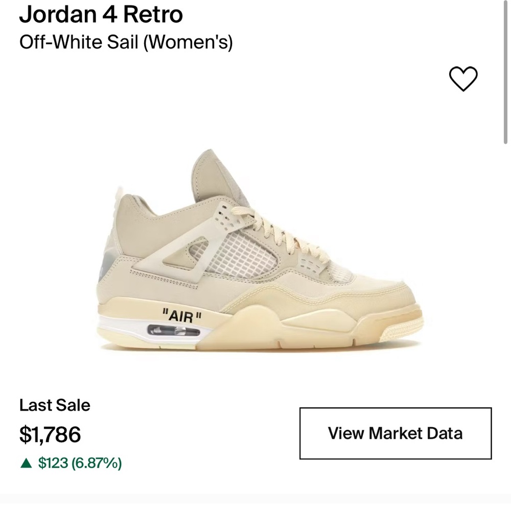Jordan 4 Retro Off-White Sail (Women’s)
